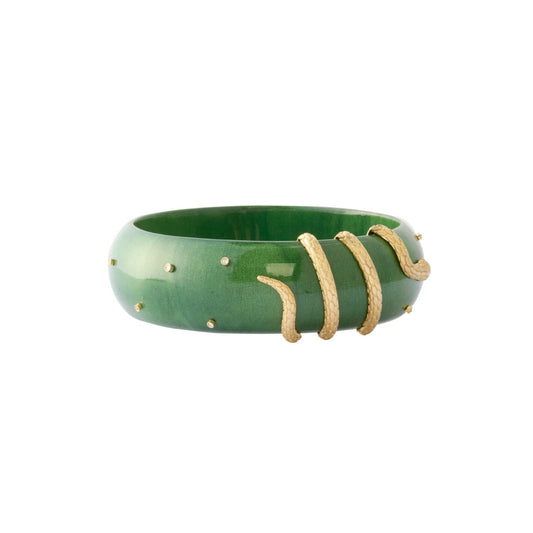 Green Snake Marquetry Bangle