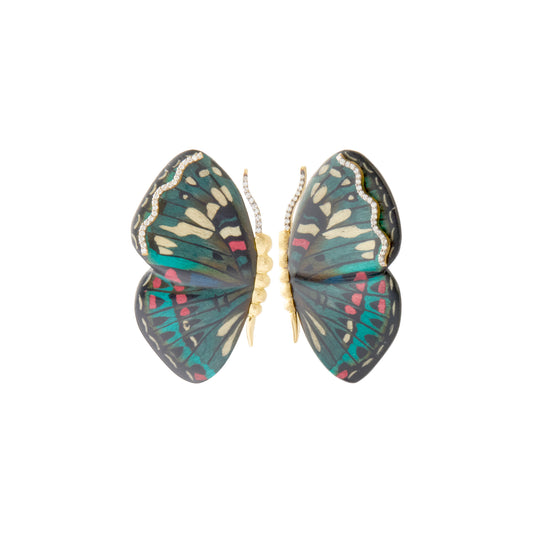 Butterfly Marquetry Earrings - Main Img