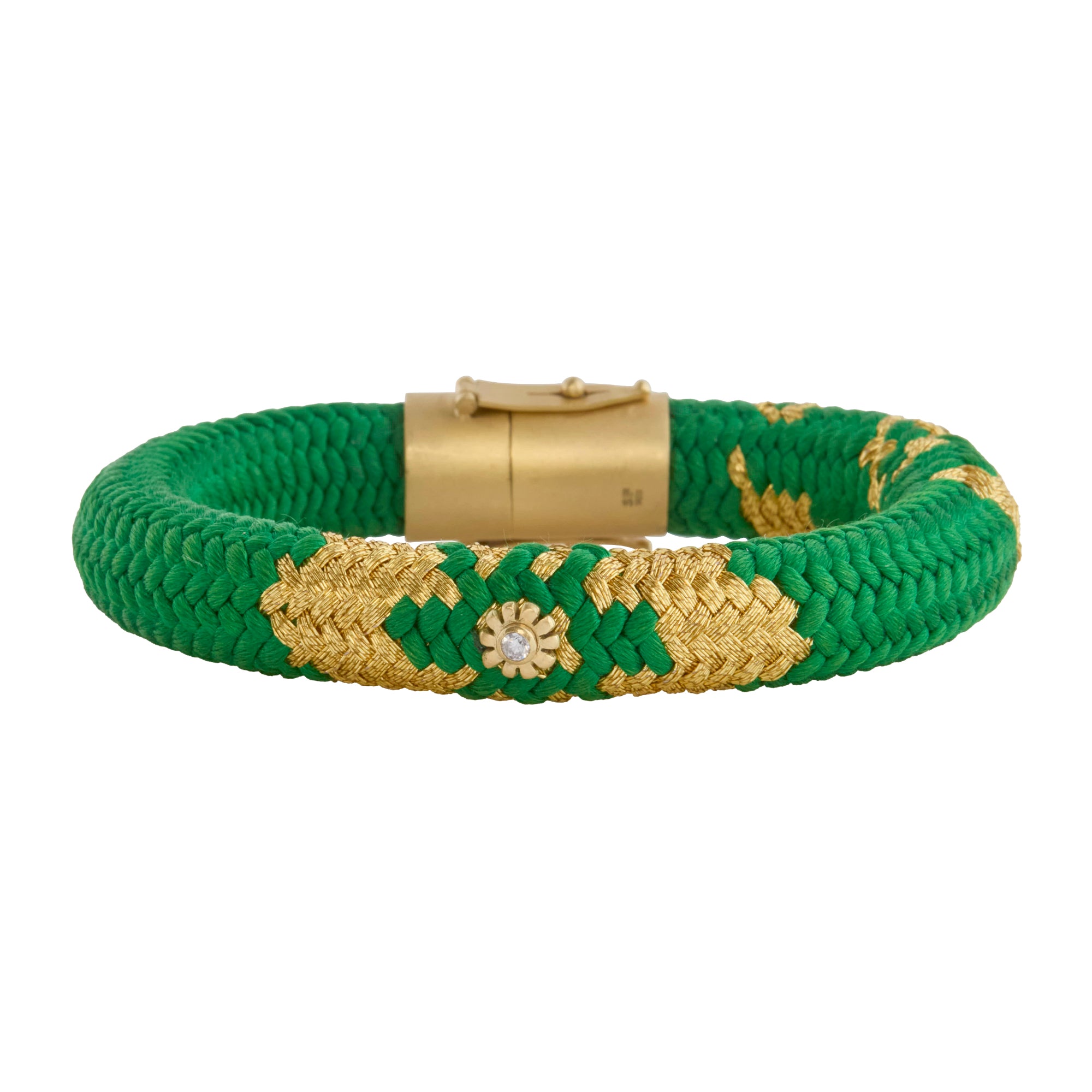 Diamond Green Japanese Kumihimo Cord Bracelet