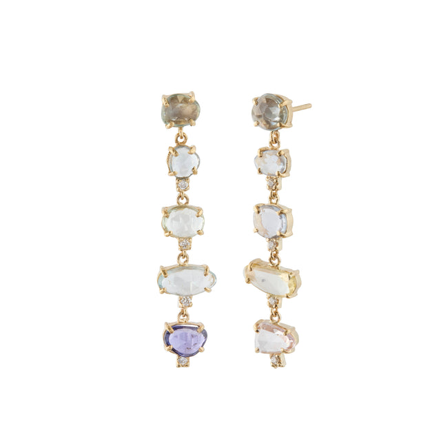 Diamond and Sapphire Galaxy Earrings