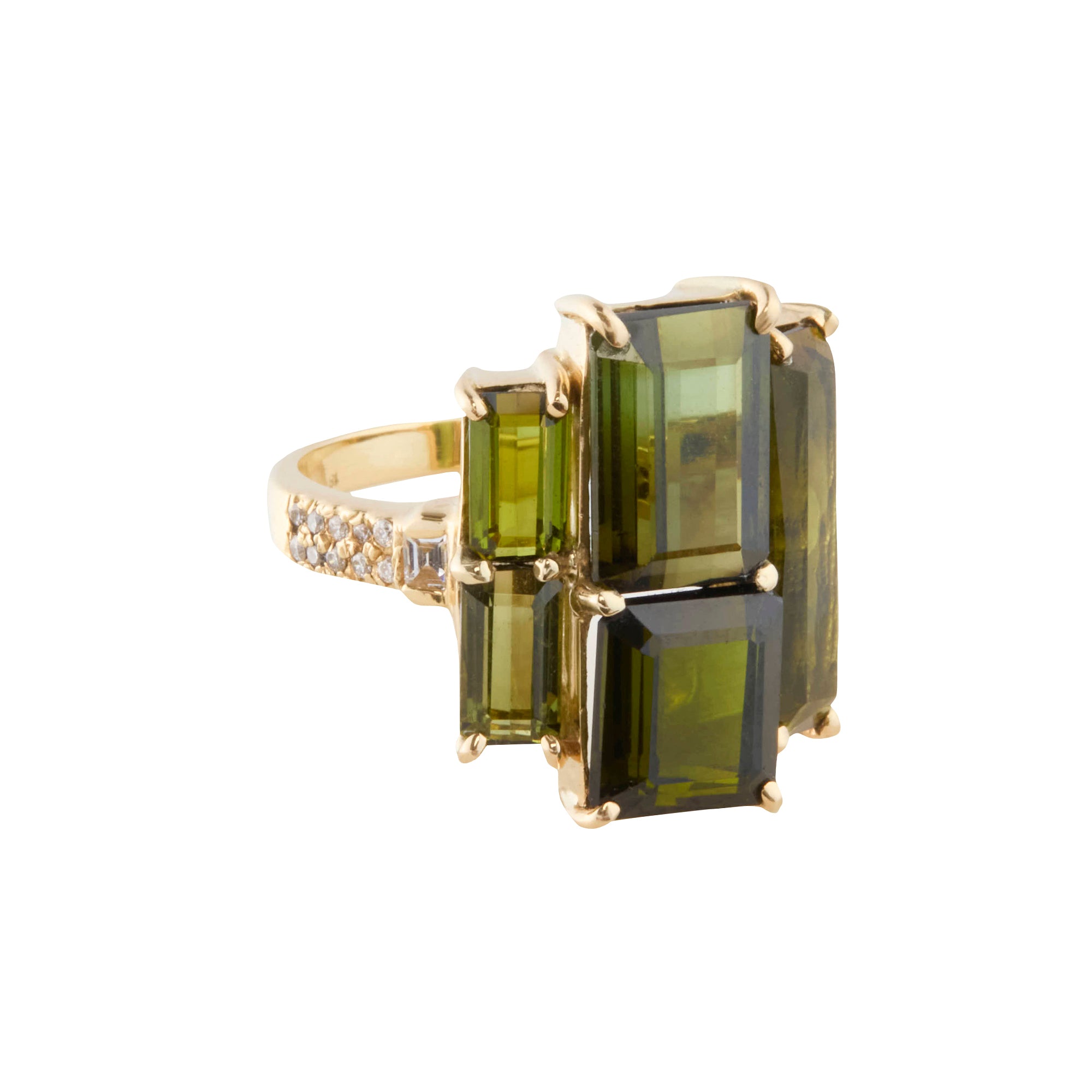 Diamond and Tourmaline Galaxy Ring