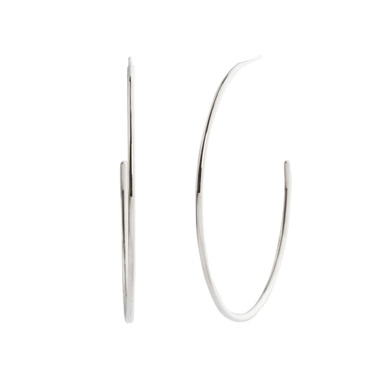 Oversized Fancy Hoops - 1.5mm - White Gold - Main Img