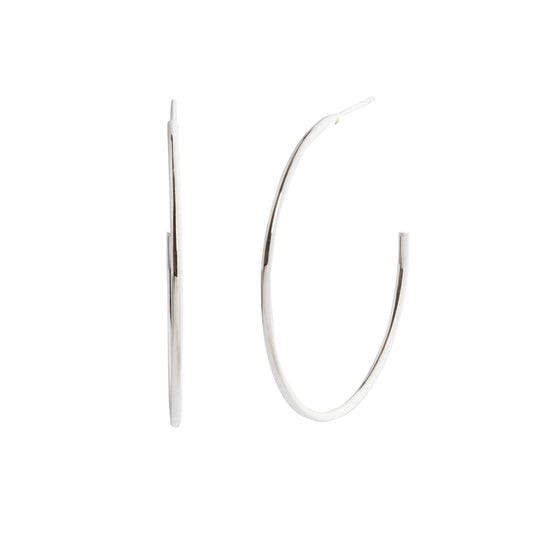 Large Fancy Hoops - 1.5mm - White Gold - Main Img