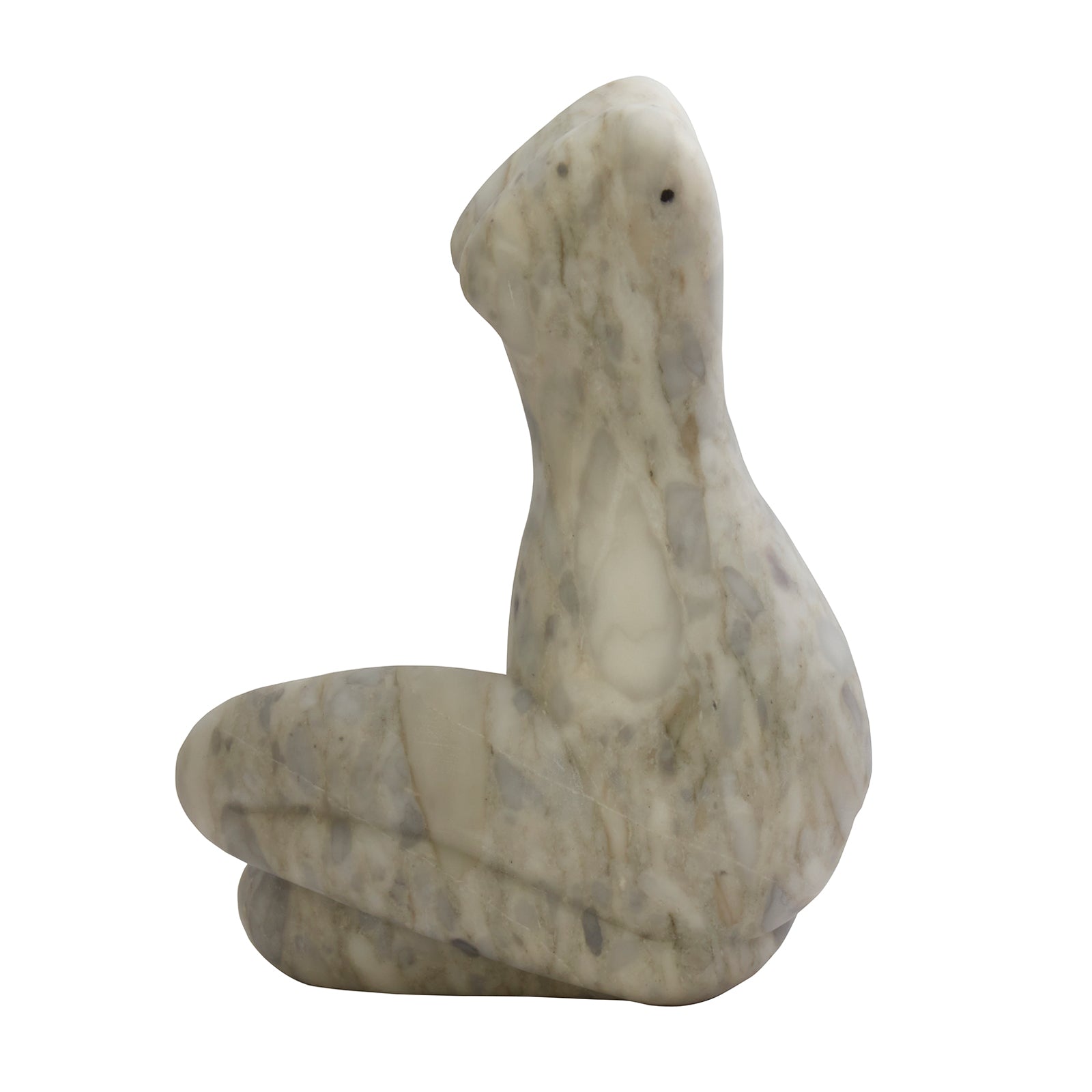 BE Home Bloom Marble Sitting Lady Figure side view