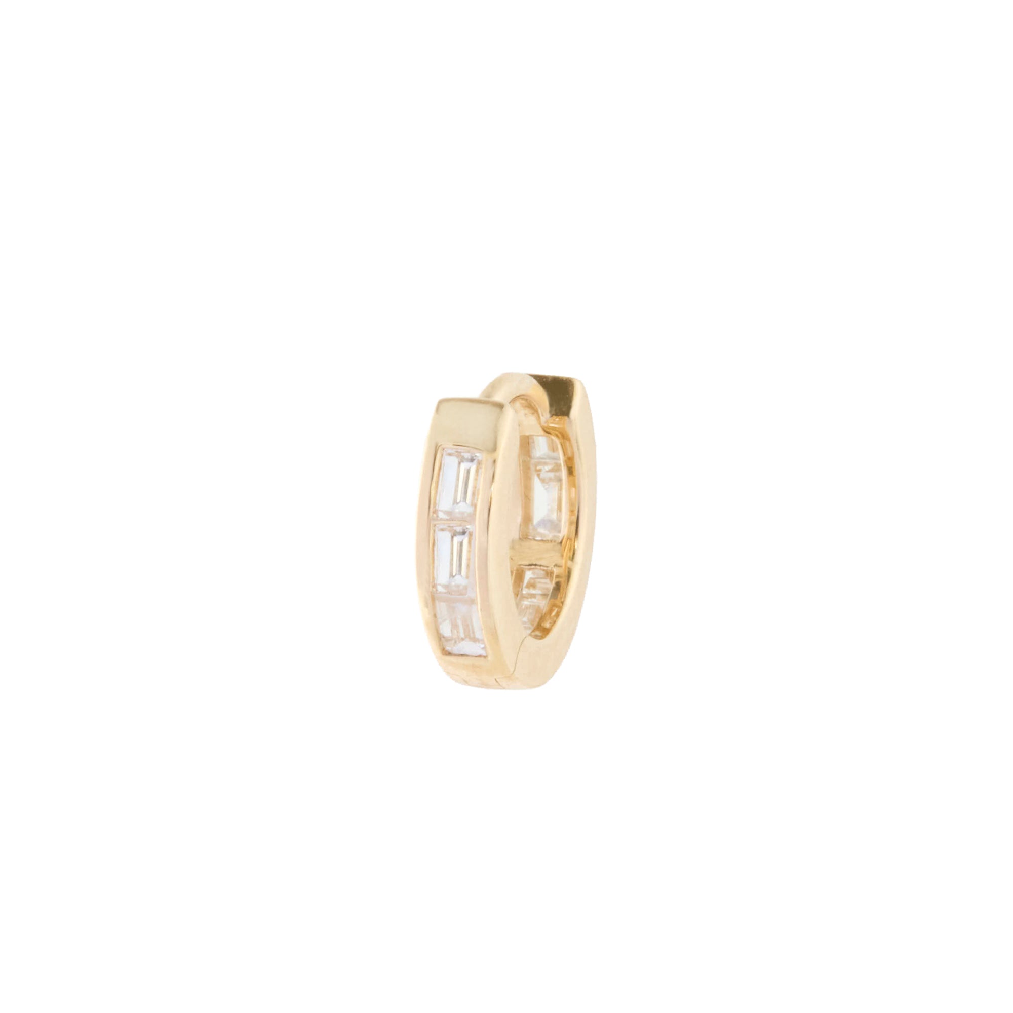 Baguette Diamond Huggie - 6.5mm