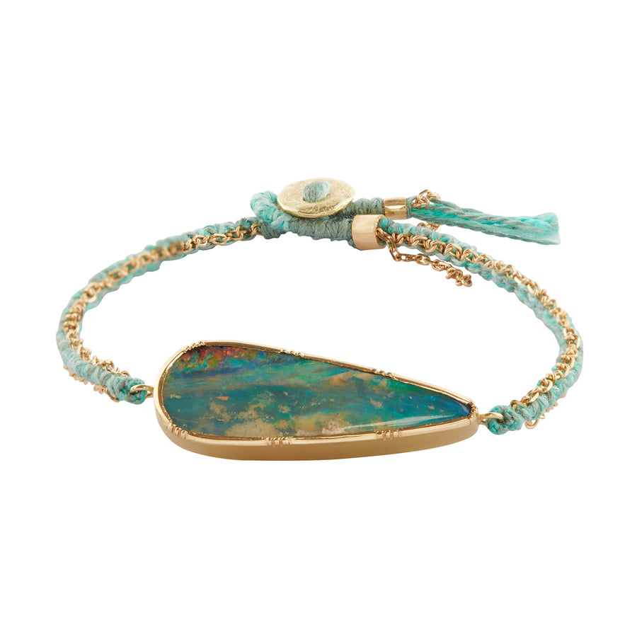 Brooke Gregson Boulder Opal Ellipse Silk Gold Bracelet - Bracelets - Broken English Jewelry