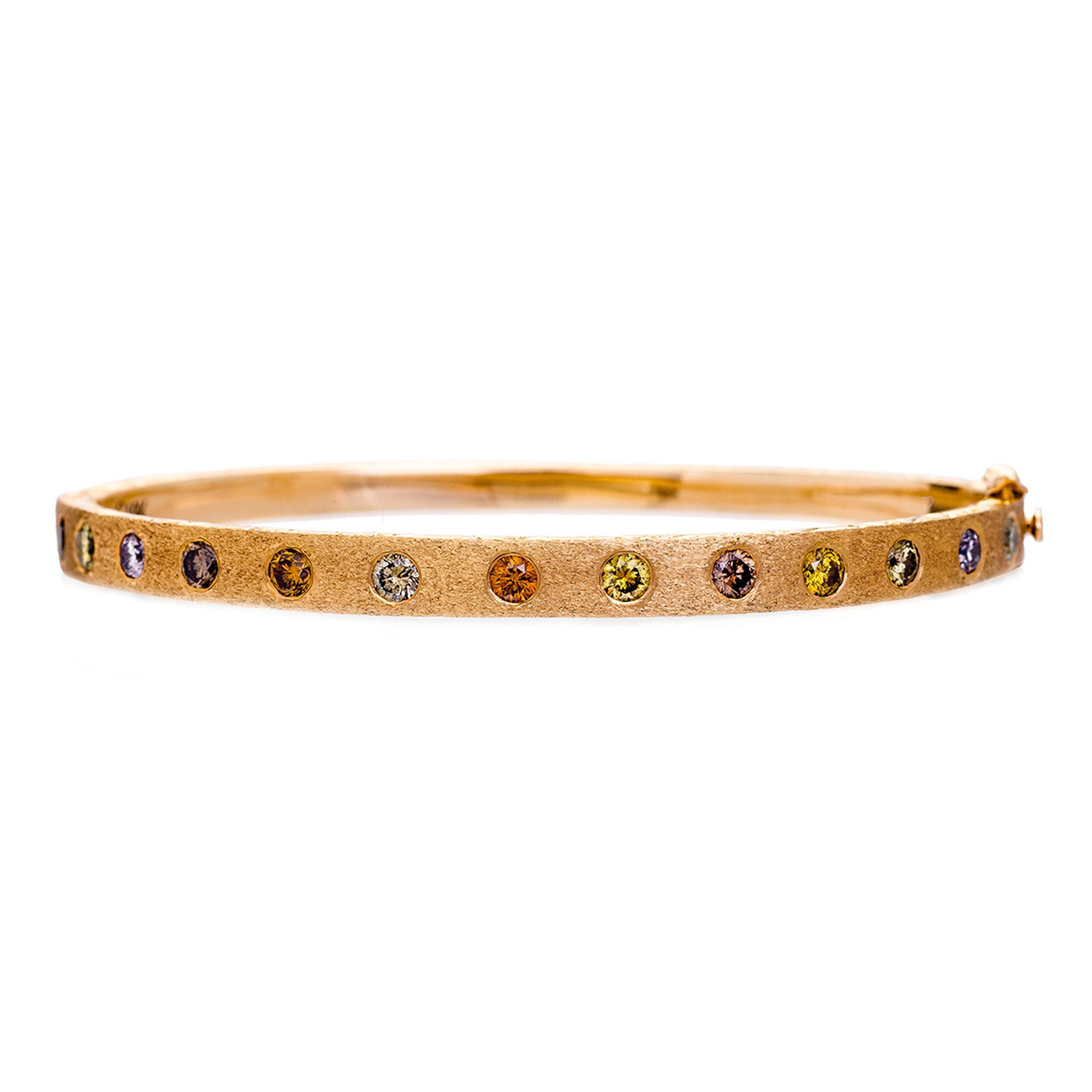 Dunes Bangle with Multi Color Diamonds