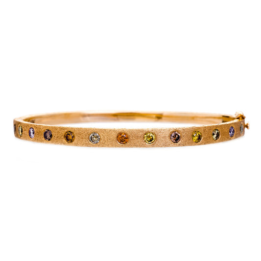 Dunes Bangle with Multi Color Diamonds - Main Img
