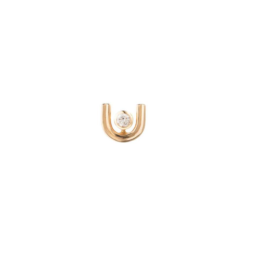 Hirotaka Diamond Beluga Earring - Earrings - Broken English Jewelry front view