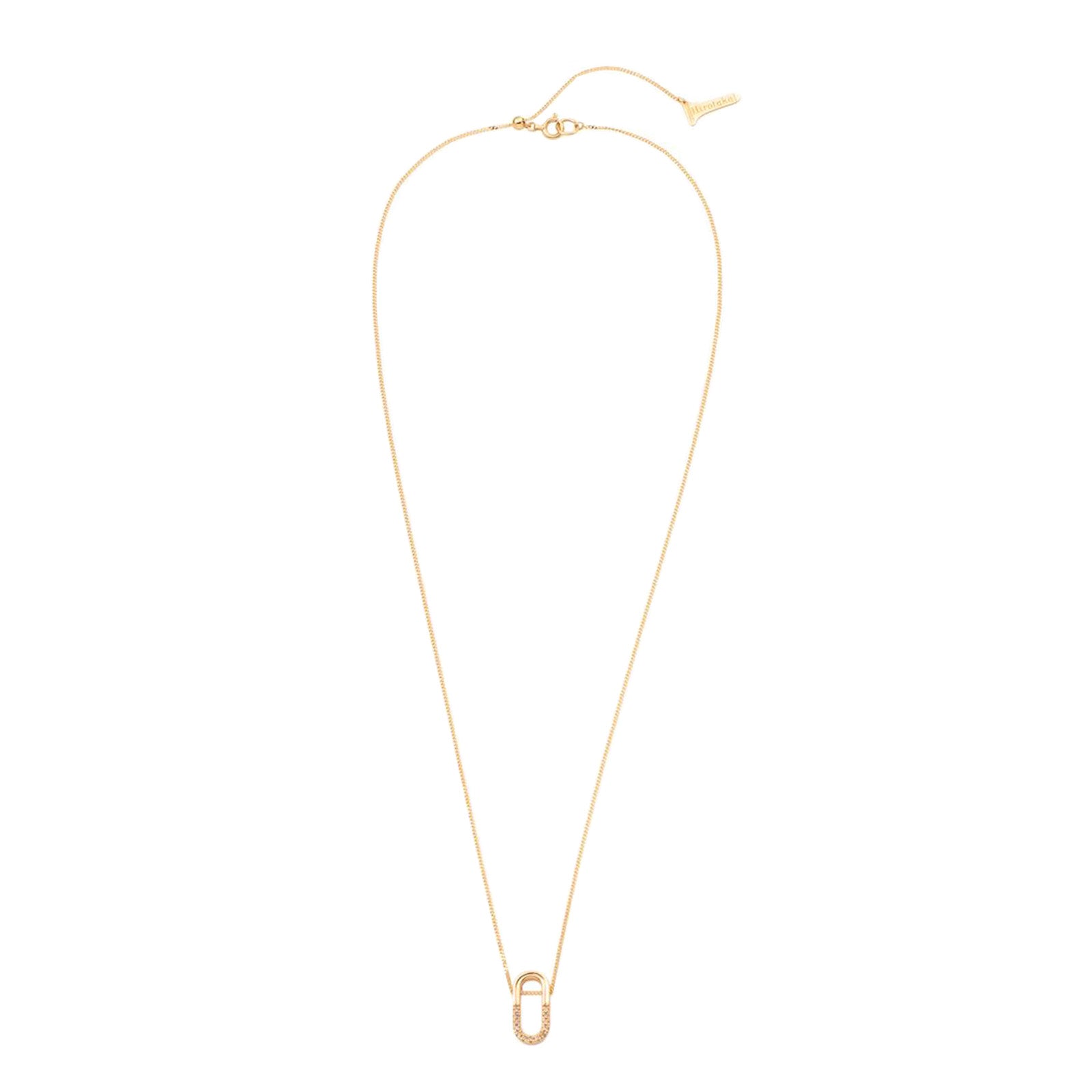 Hirotaka Oblong Beluga Necklace - Necklaces - Broken English Jewelry top view