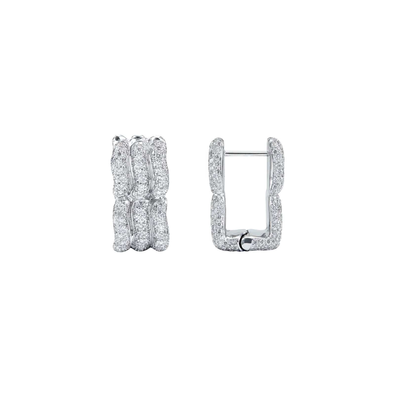 Patcharavipa Diamond Mirage I Earrings - White Gold - Earrings - Broken English Jewelry