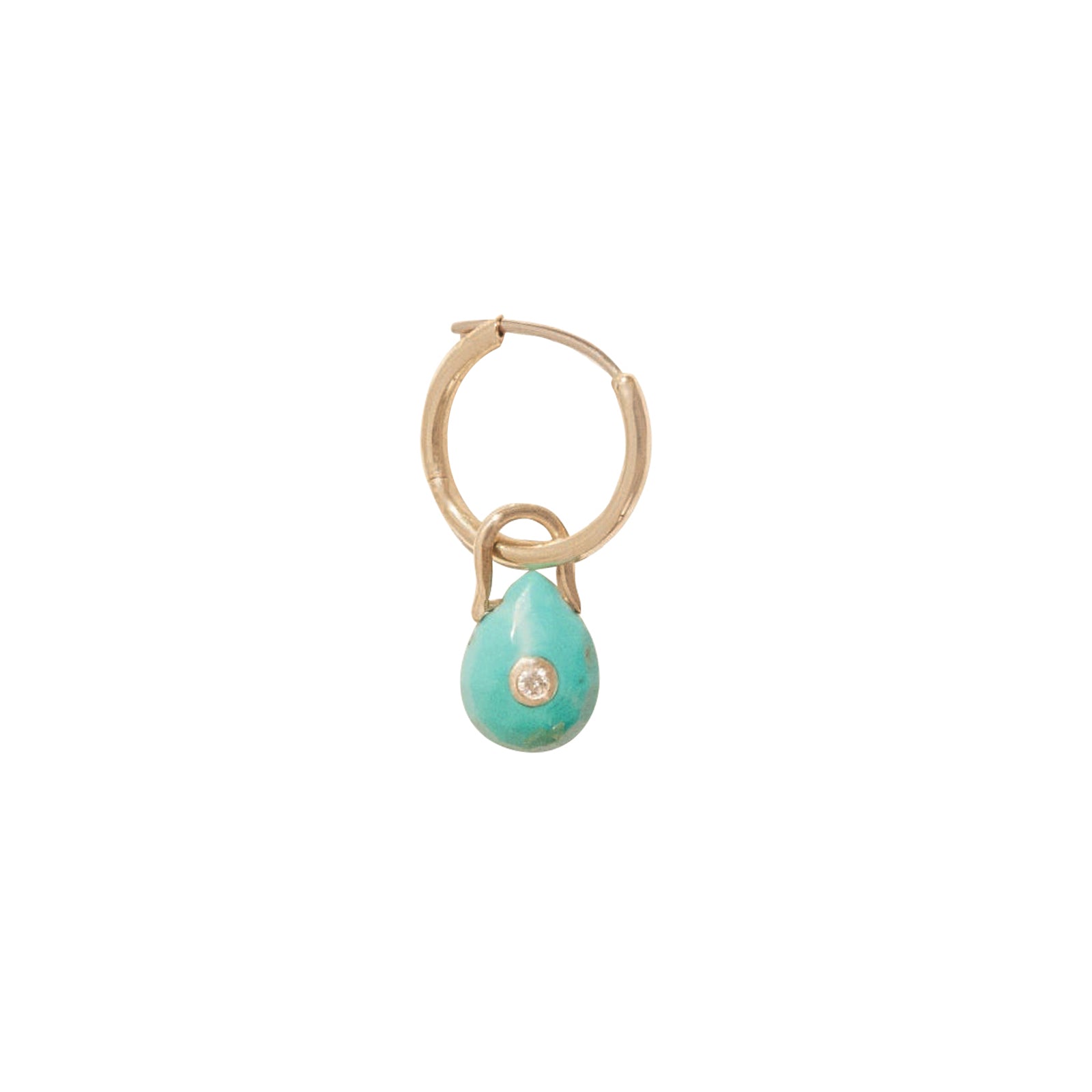 Orso Hoop - Turquoise and Diamond