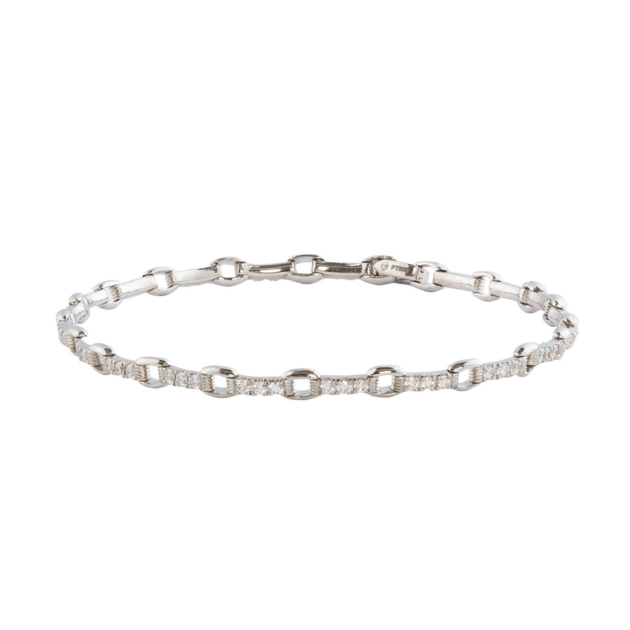 YI Collection Platinum Links Bracelet - Bracelets - Broken English Jewelry front view