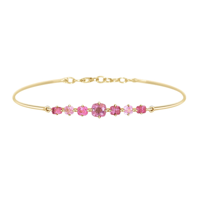 Pink Spinel Compass Bangle