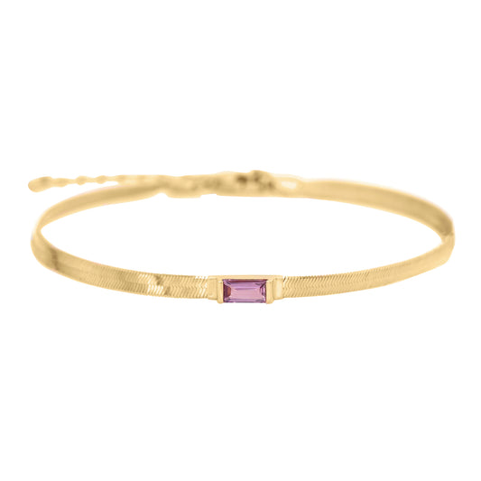 Pink Sapphire Herringbone Bracelet - Main Img