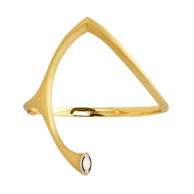 Mike Joseph Abstract Bangle - Diamond - Bracelets - Broken English Jewelry side view