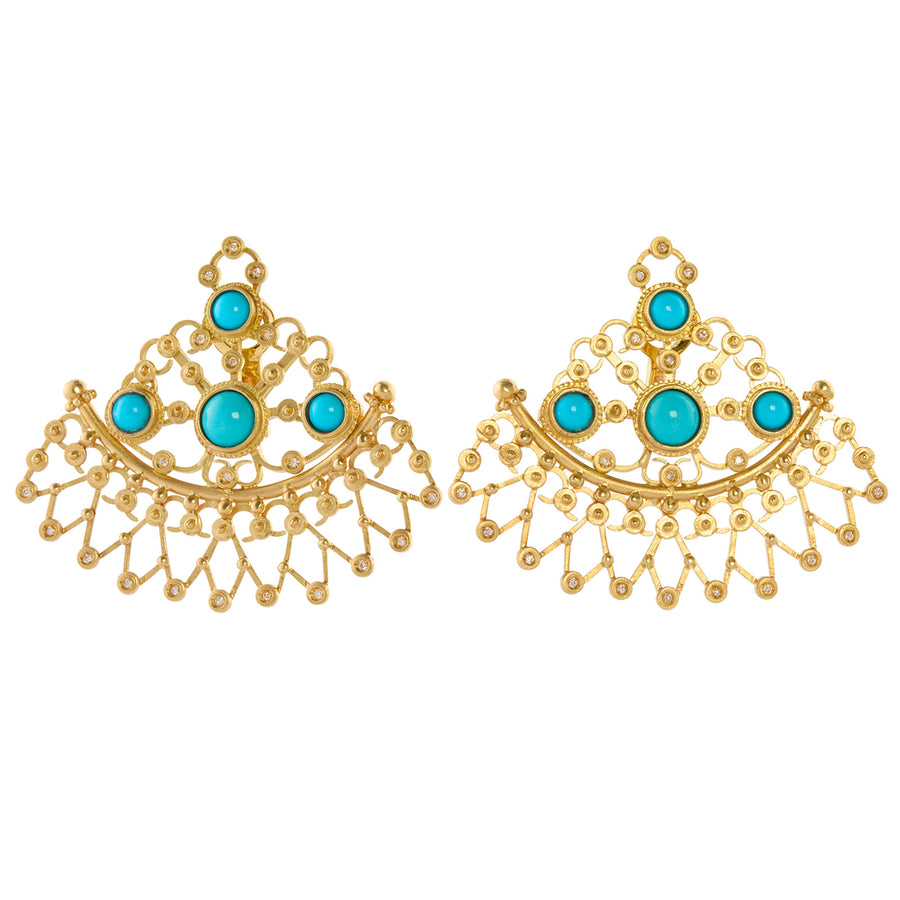 Silvia Furmanovich Turquoise Silk Road Earrings - Earrings - Broken English Jewelry