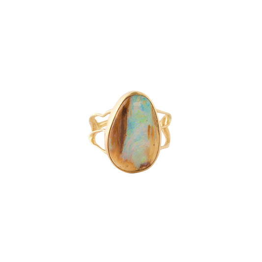 Boulder Opalized Wood Branch Ring - Main Img