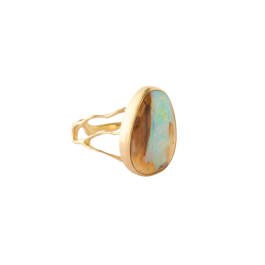 Annette Ferdinandsen Boulder Opalized Wood Branch Ring - Rings - Broken English Jewelry