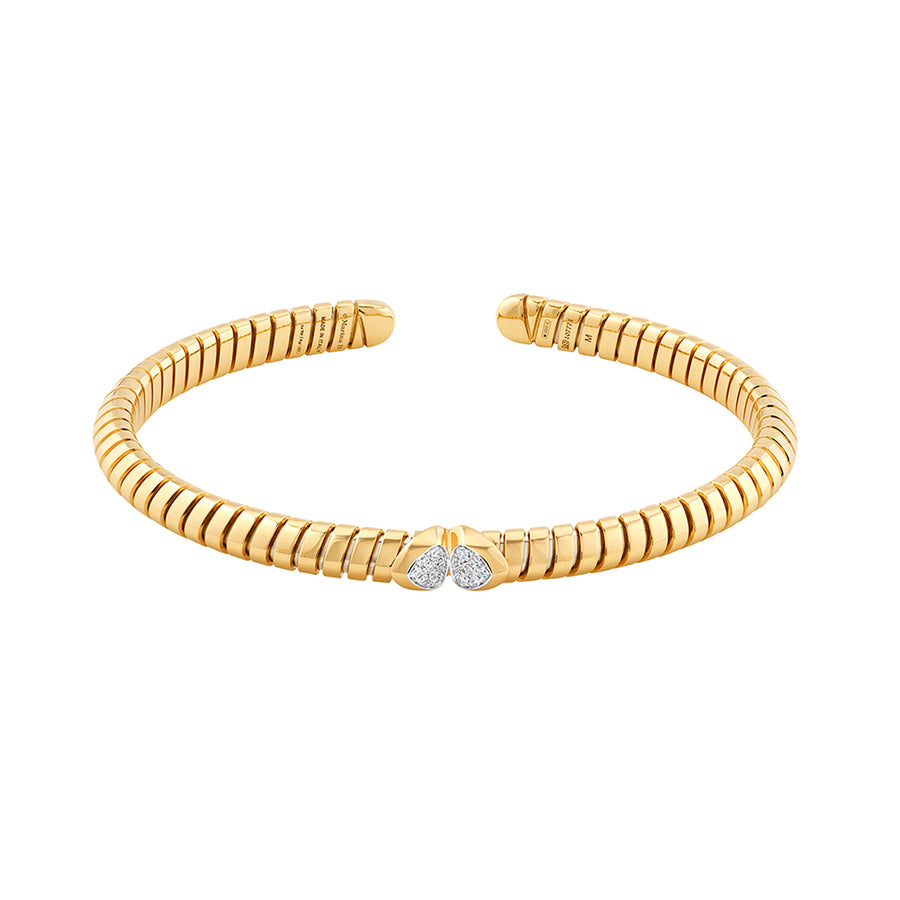 Marina B Medium Pave Diamond Trisolina Bangle  - Bracelets - Broken English Jewelry