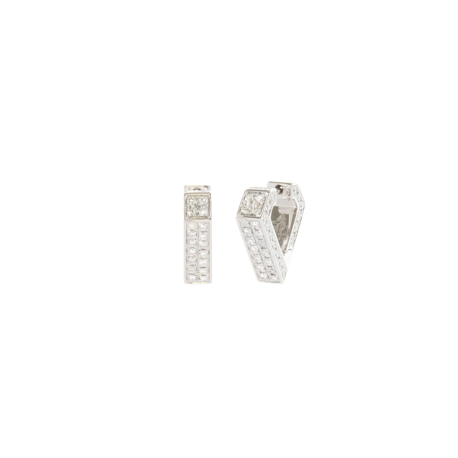 Mini Brute Earrings - White Gold