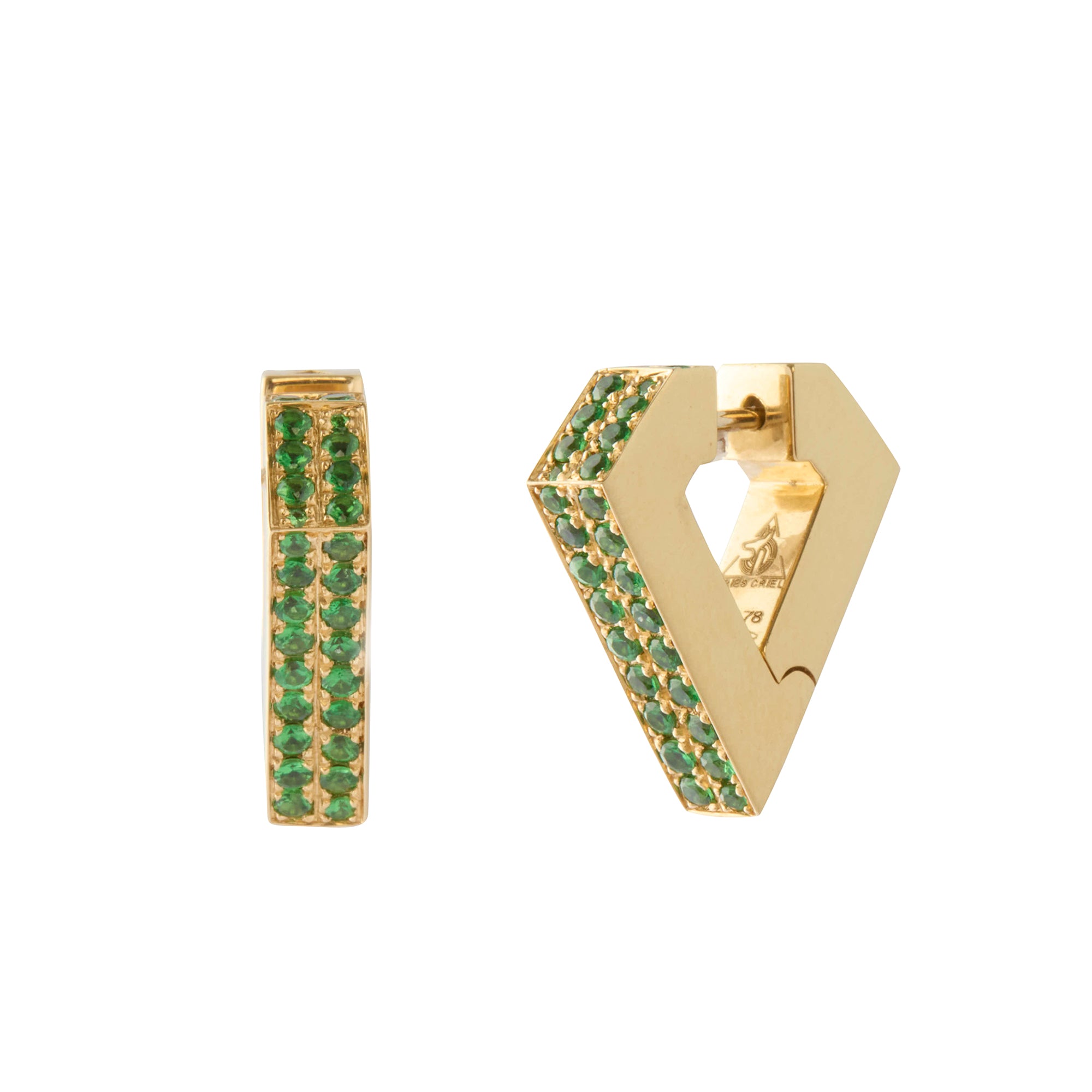 Brute Medium Earrings with Tsavorite