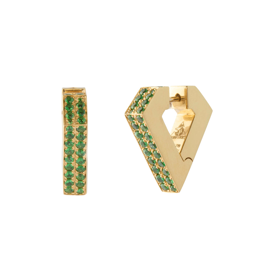 Brute Medium Earrings with Tsavorite