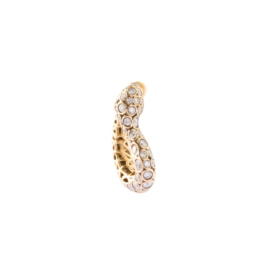 Selim Mouzannar Basilik Snake Diamond Earring - Right - Earrings - Broken English Jewelry