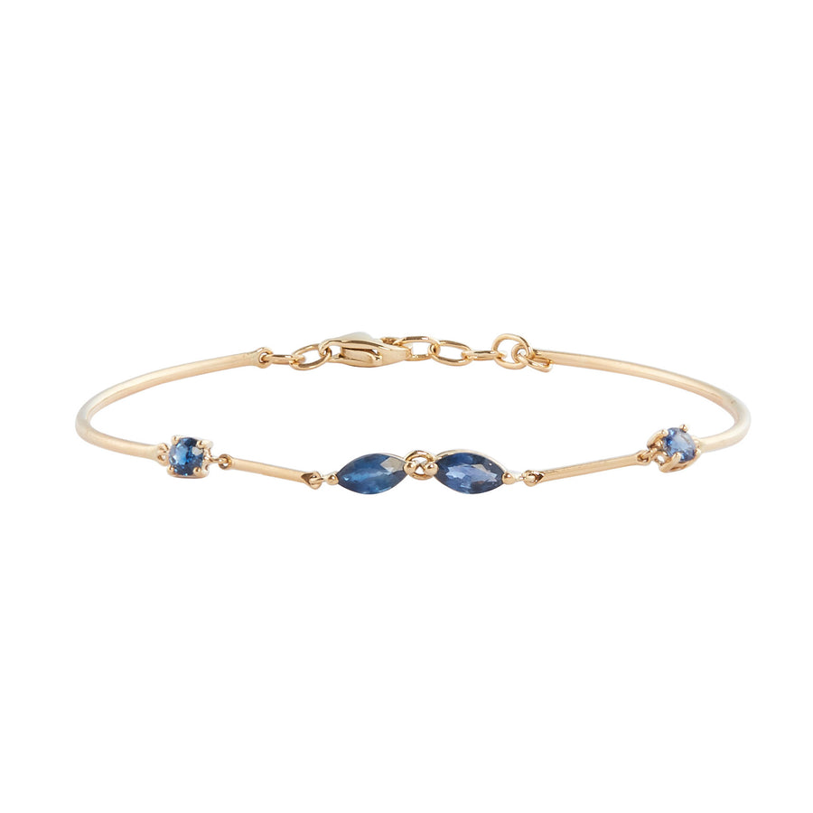 YI Collection Sapphire Duo Bracelet - Bracelets - Broken English Jewelry front view