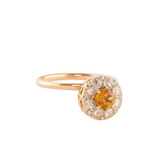 Diamond and Citrine Beirut Ring