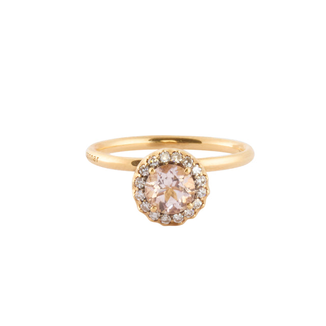 Diamond and Morganite Beirut Ring