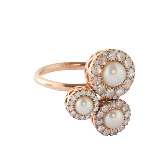 Diamond and Pearl Beirut Trio Ring