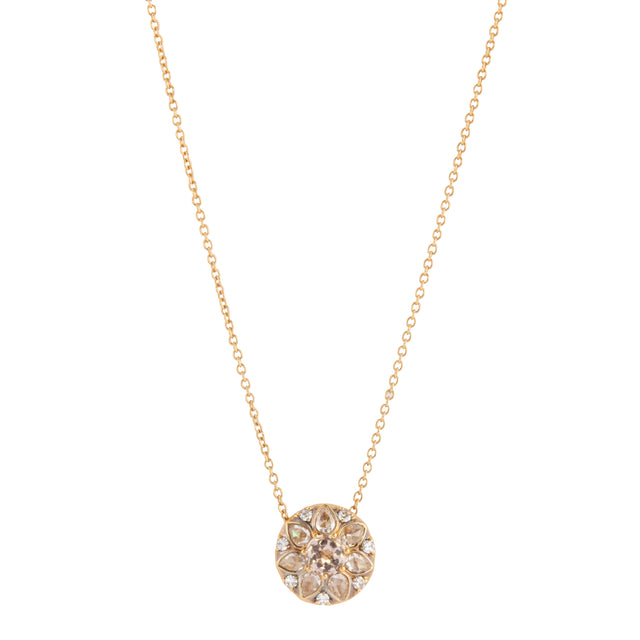 Diamond and Morganite Beirut Necklace