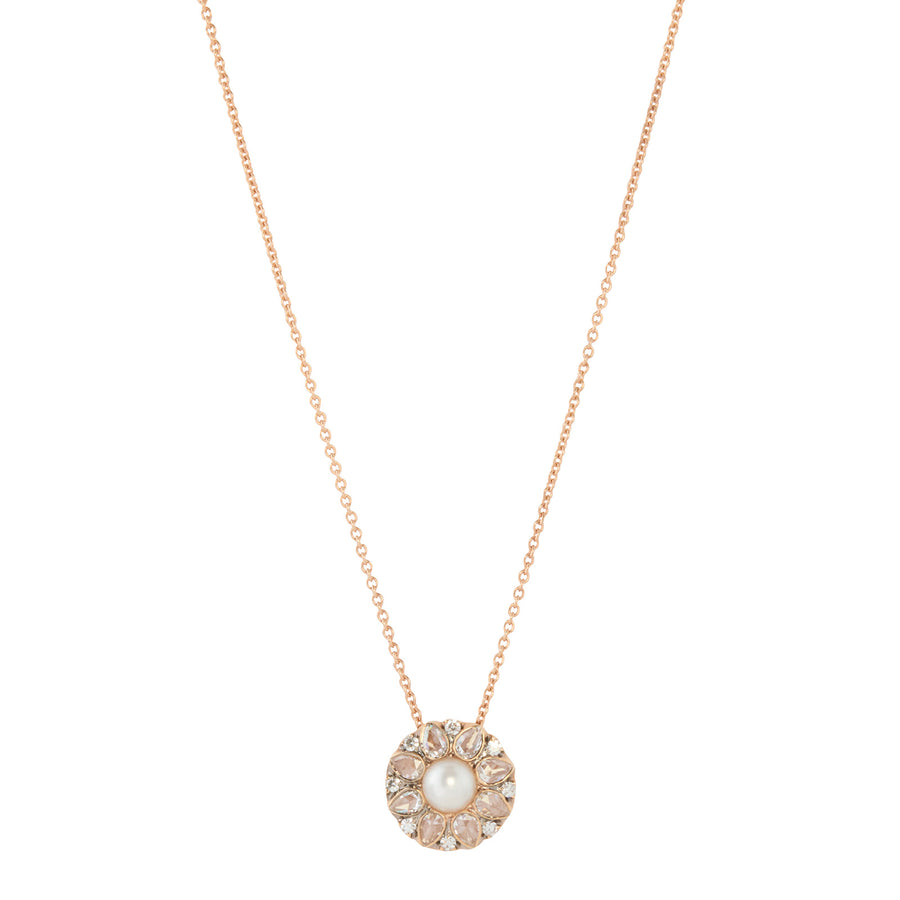Selim Mouzannar Pearl and Diamond Pendant Necklace - Rose Gold - Necklaces - Broken English Jewelry
