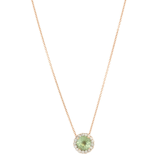 Diamond and Tourmaline Beirut Pendant Necklace - Rose Gold - Main Img