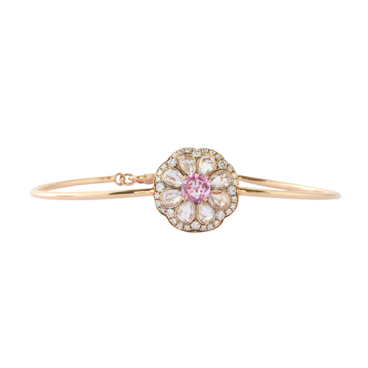 Diamond and Pink Sapphire Beirut Rosace Bracelet - Main Img