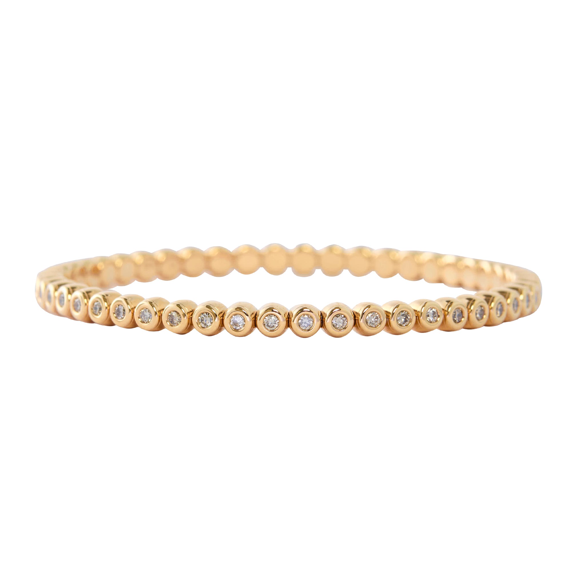 Brown Diamond Size 2 Bezel Extensible Bracelet