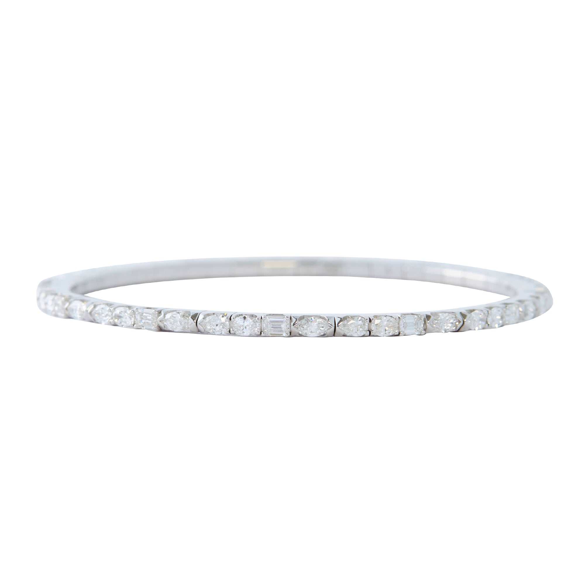 Multishape Diamond Extensible Tennis Bracelet