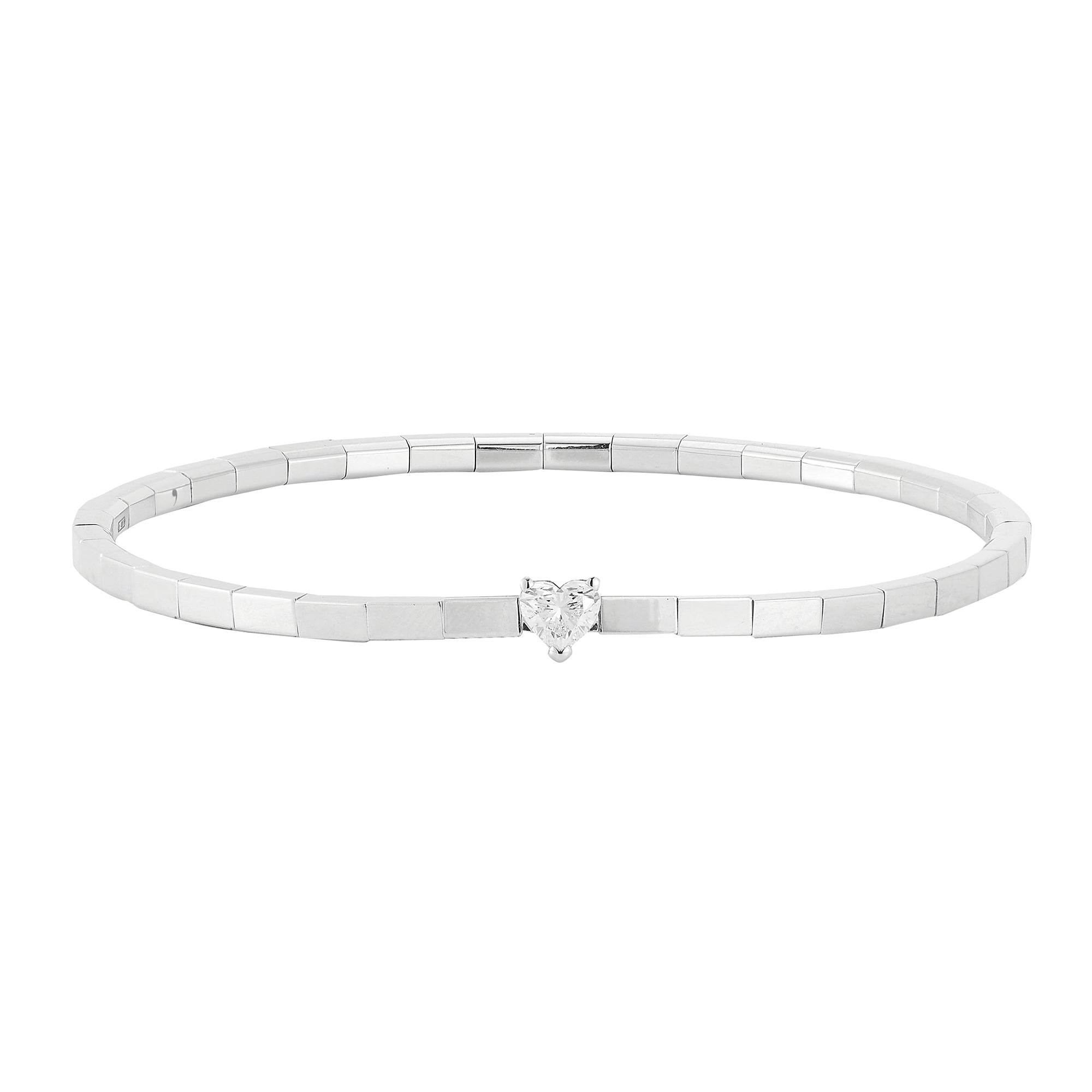 Heart Shape Diamond Paris Extensible Tennis Bracelet