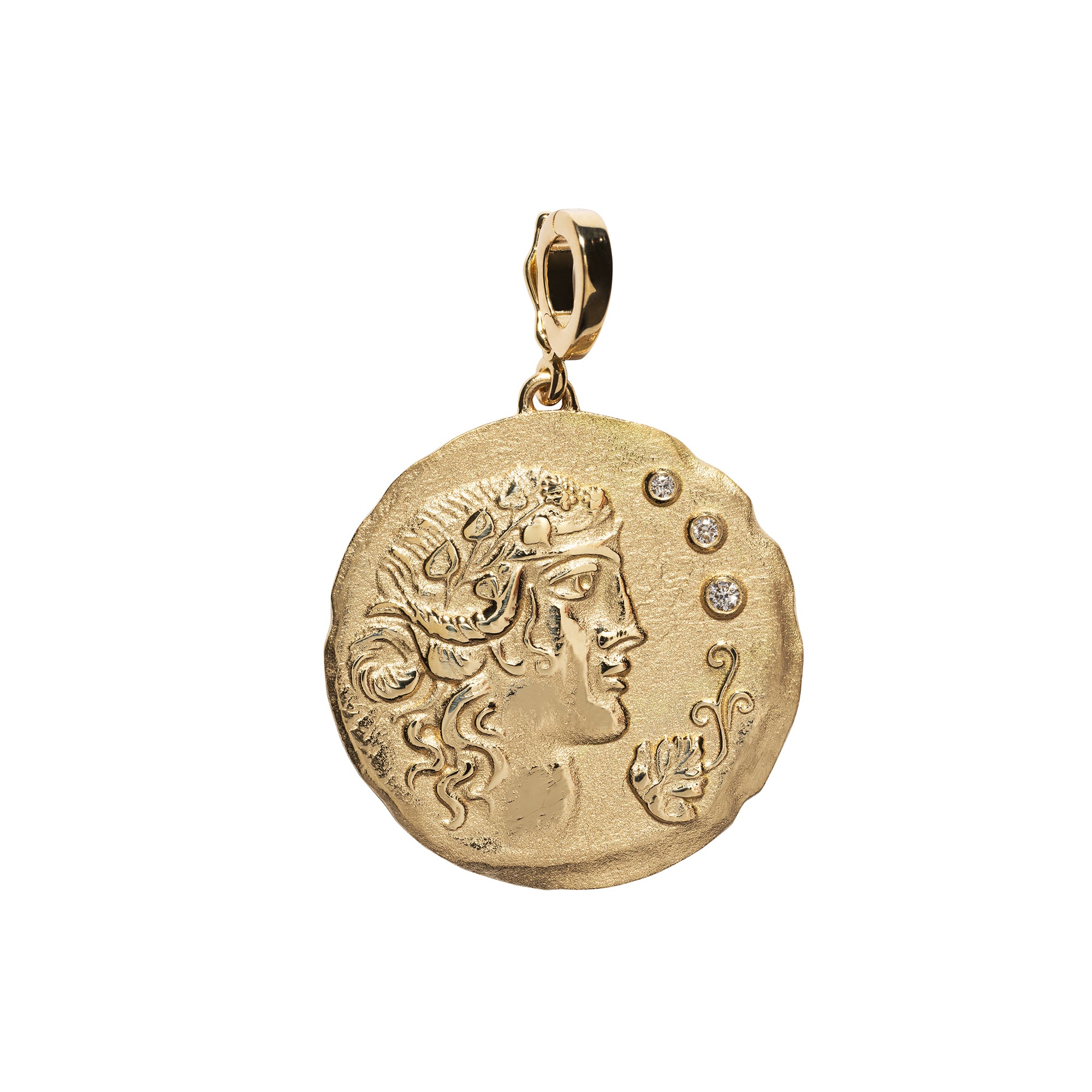 Azlee - Diamond Dionysus Large Coin Charm