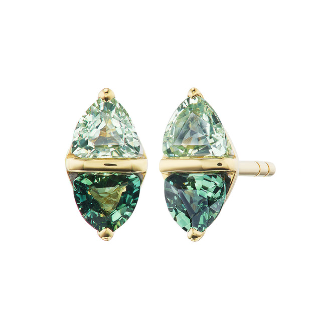Emily P Wheeler - Green Sapphire Tilly Stud Earrings