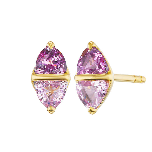 Pink Sapphire Tilly Stud Earrings - Main Img
