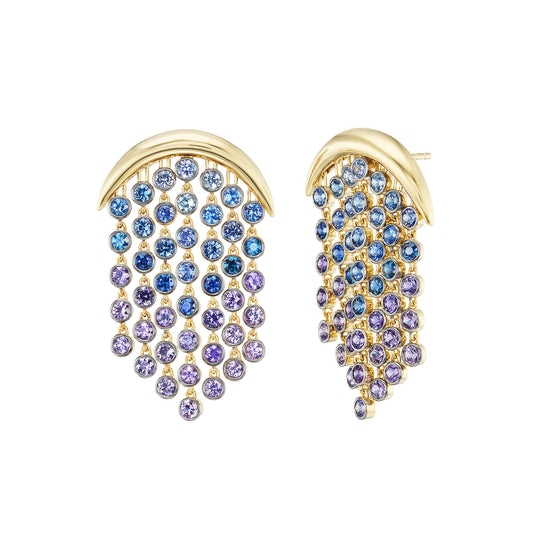 Sapphire Fringe Earrings - Main Img