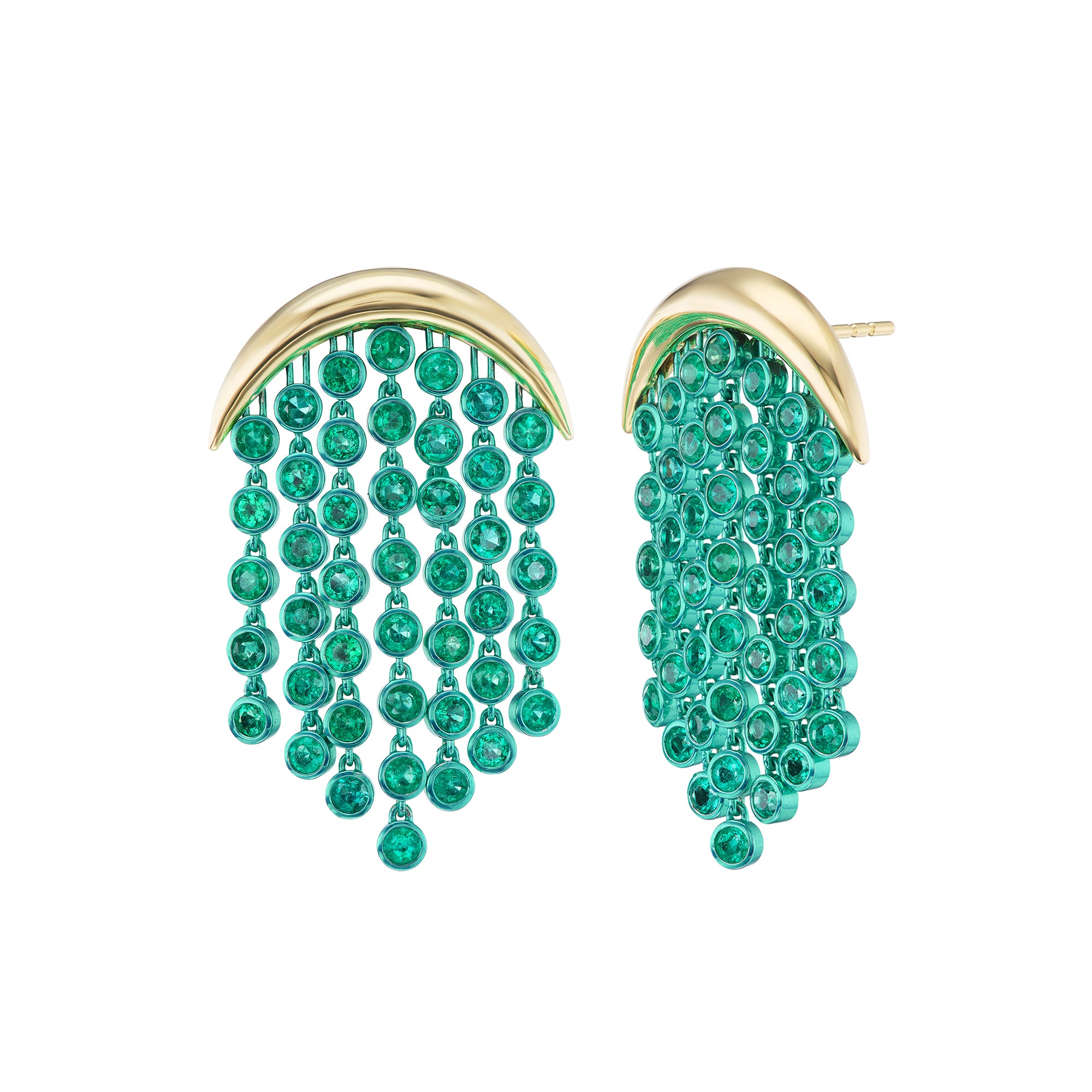 Emily P. Wheeler - Emerald Fringe Grove Earrings