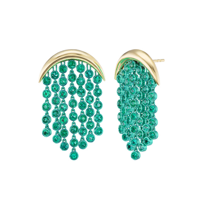Emily P. Wheeler - Emerald Fringe Grove Earrings