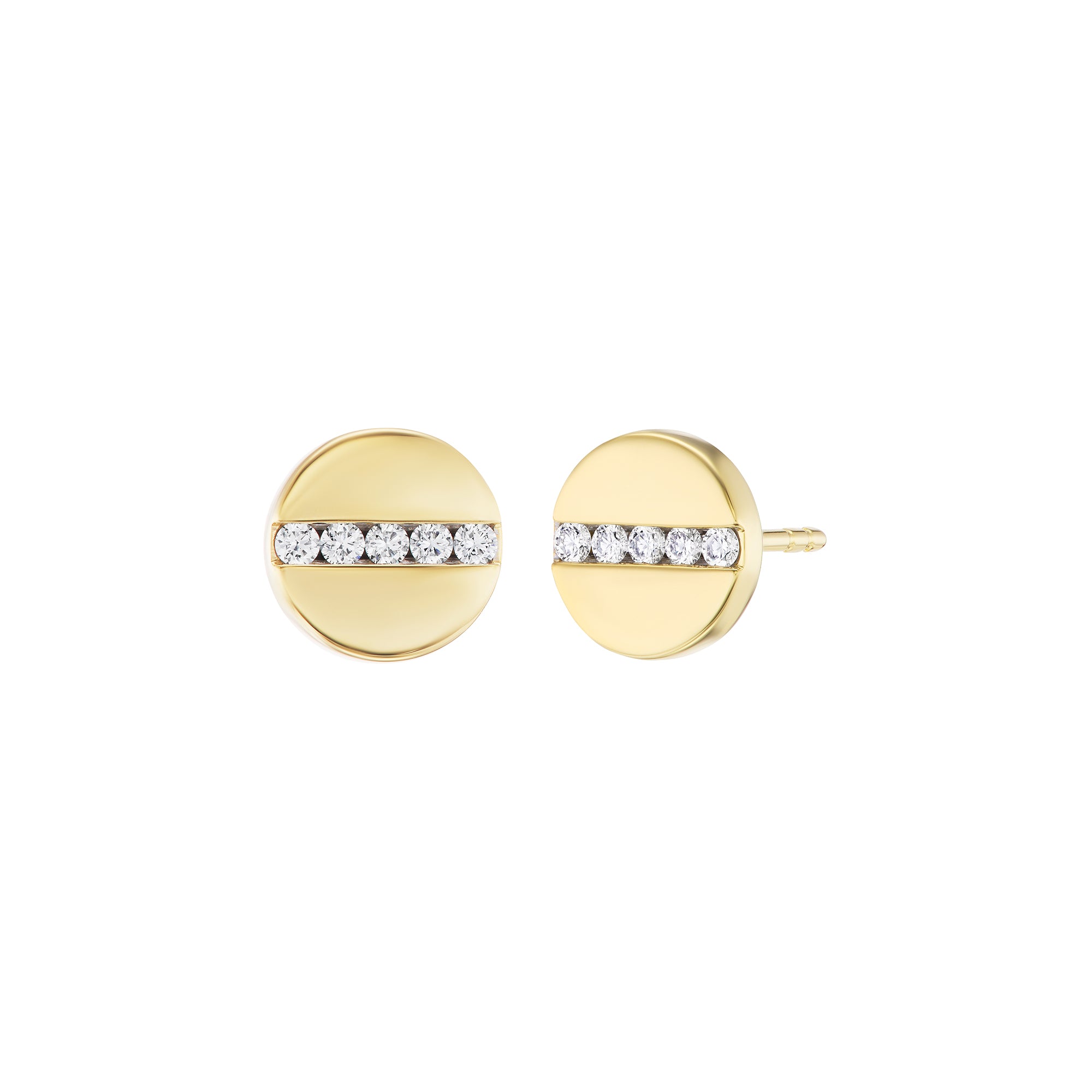 Diamond Nailhead Stud Earrings