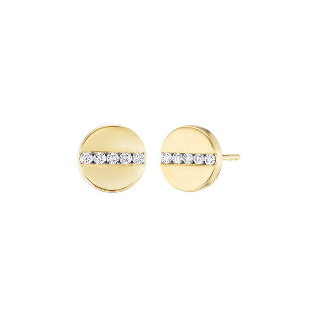 Diamond Nailhead Stud Earrings