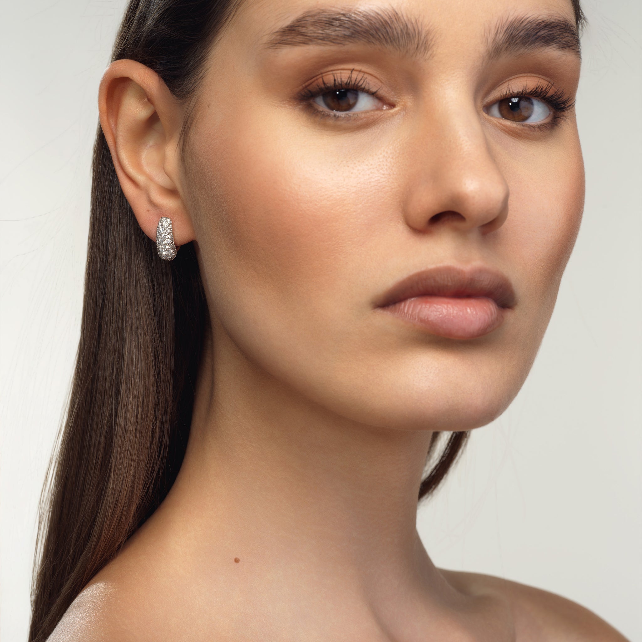 Diamond Holly Hug Earrings