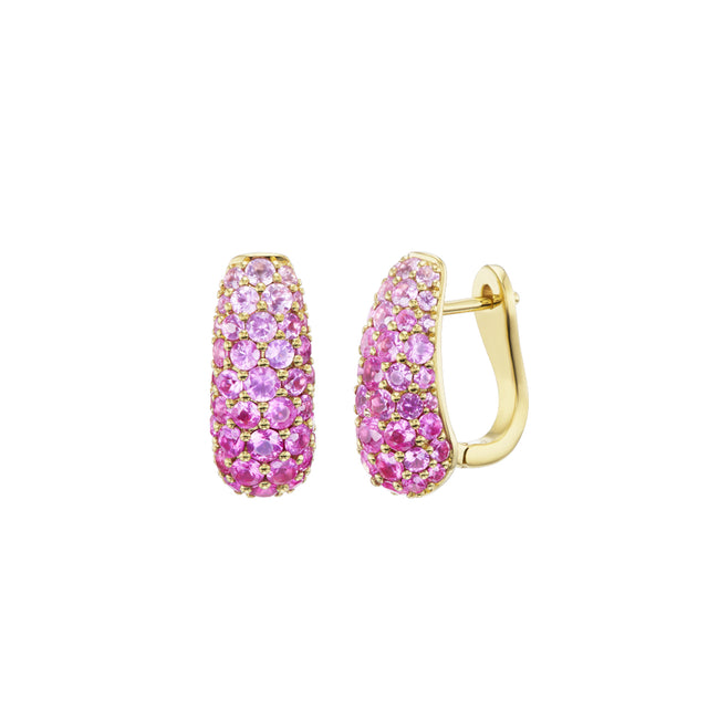 Pink Sapphire Holly Hug Earrings