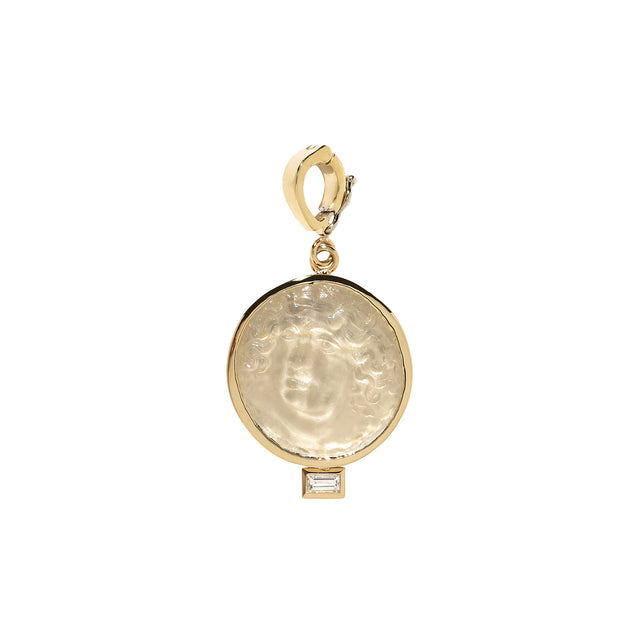 Azlee White Glass Small Nymph Charm - Charms & Pendants - Broken English Jewelry